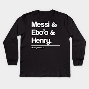 The Legends of Barca II Kids Long Sleeve T-Shirt